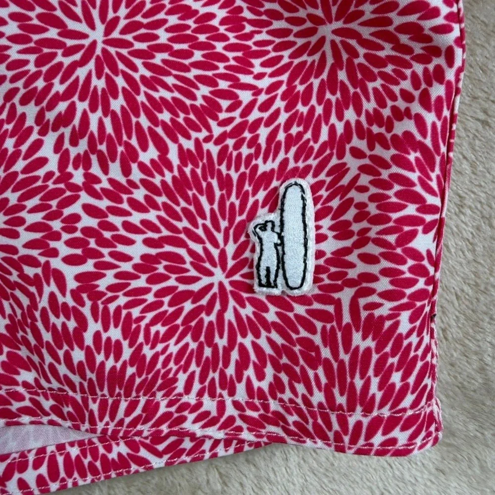 Johnnie-O Mens Red Floral Burst Swim Trunks Size L Beachwear Preppy Coastal
